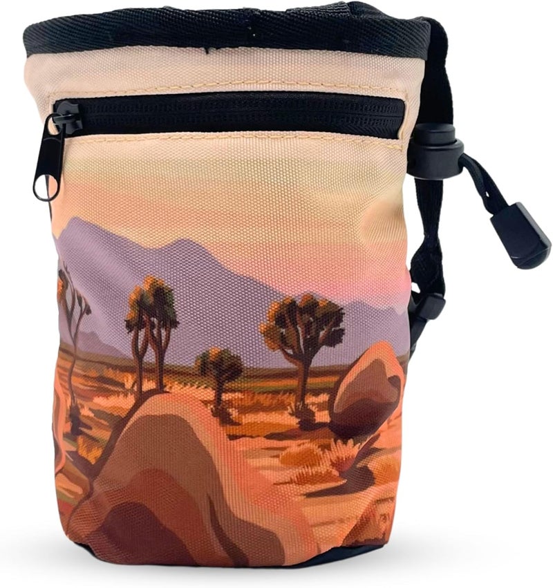 Gnarly Dood Rock Climbing Chalk Bag | for Outdoor, Gym, & Bouldering | Adjustable Waist Belt, Durable Drawstring Closure, & Zippered Pocket - Image 4